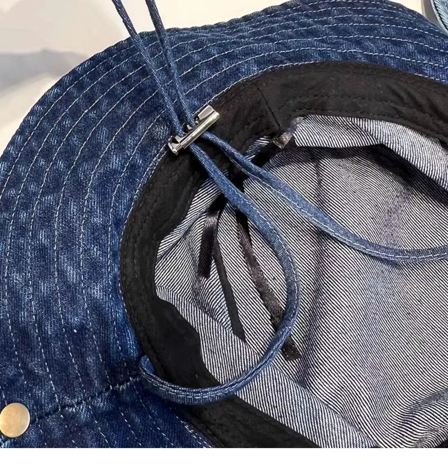 Vintage Washed Denim Bucket Hat Unisex Summer Sun Hat For Women Men