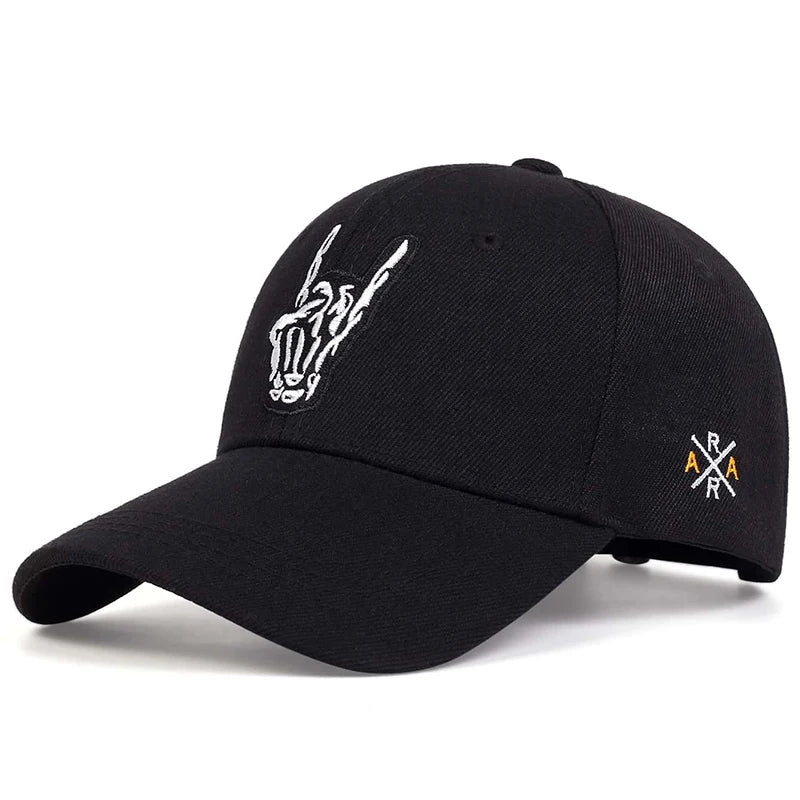 Unisex Skeleton Fingers Embroidery Baseball Caps
