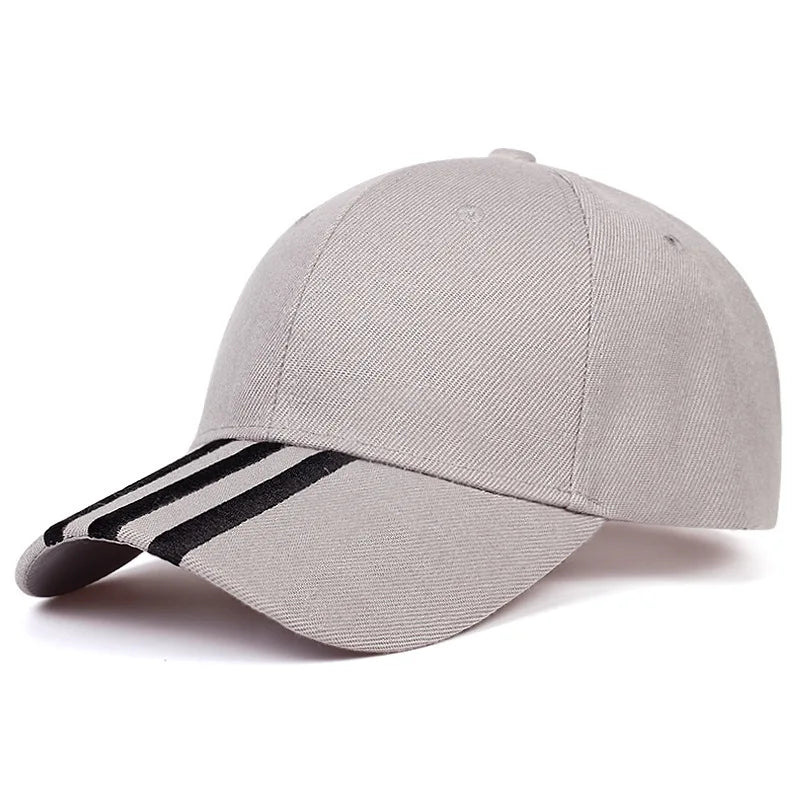 Unisex Three Horizontal Embroidery Baseball Caps