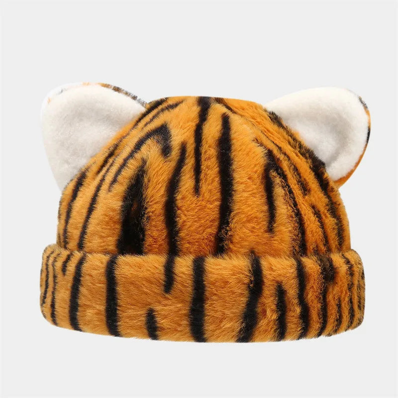Autumn Winter Acrylic Print Thicken Knitted Hat