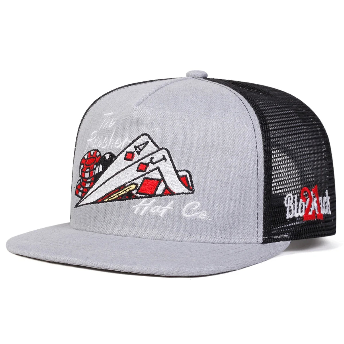 Unisex Poker Embroidery Hip hop Net Hats