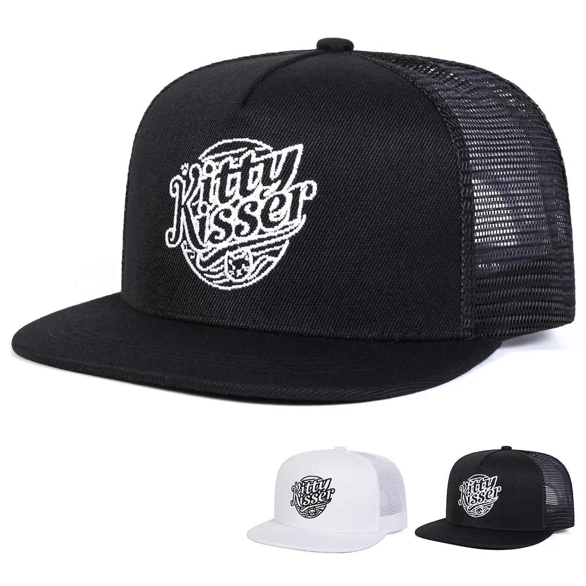 Unisex Kitty Kisser Letter Embroidery Baseball Caps Snapback Caps