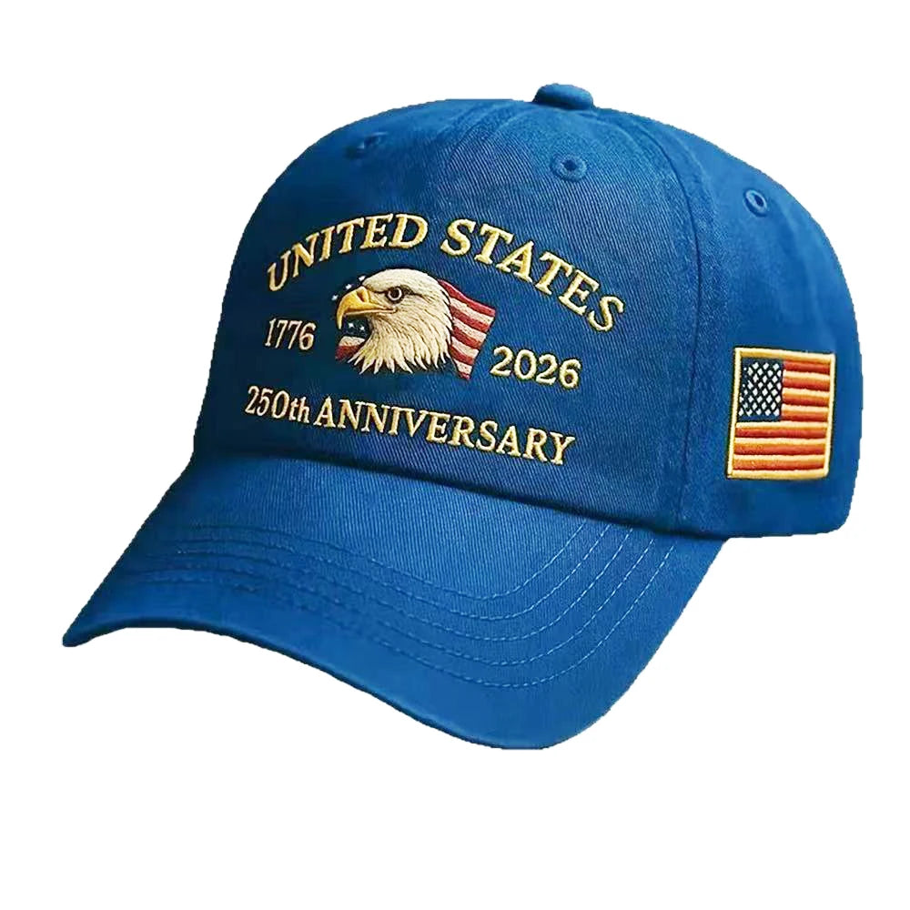 250th Anniversary Hat USA Patriotic Baseball Caps For Men Women