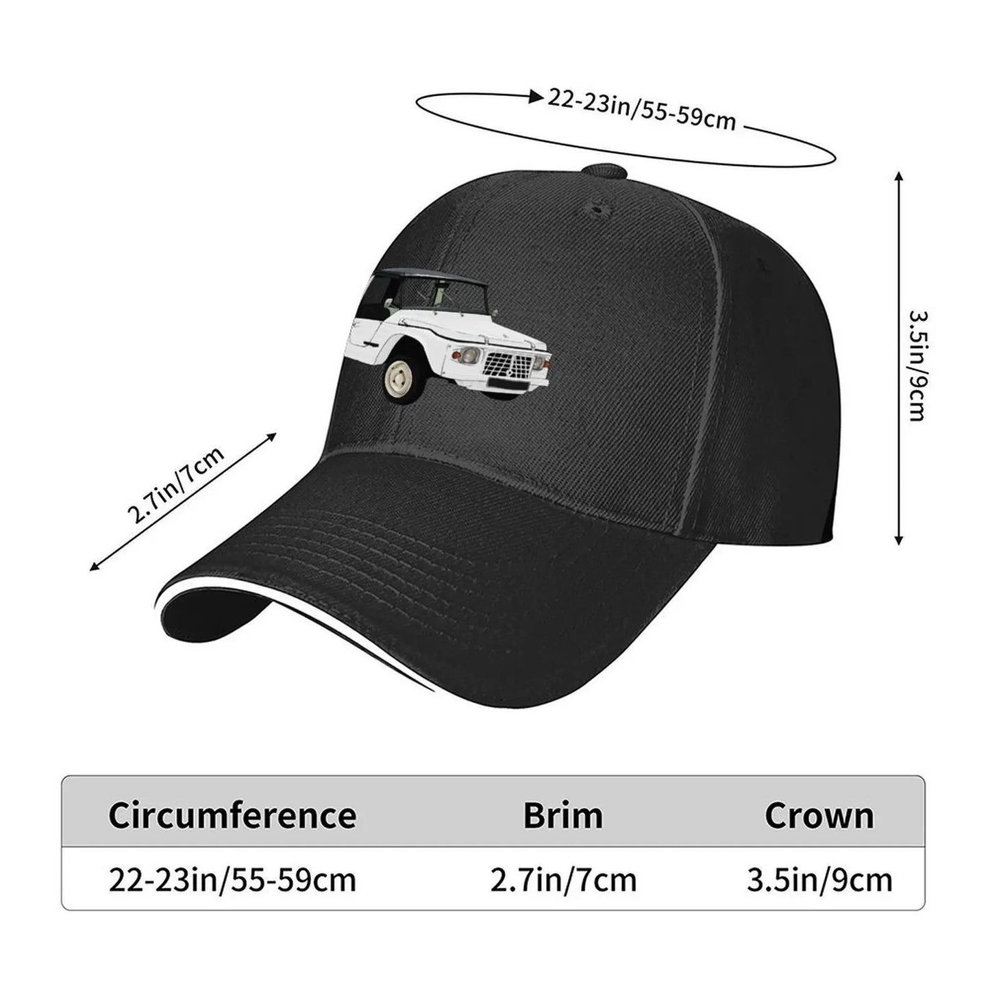 White Mehari 74 Baseball Cap