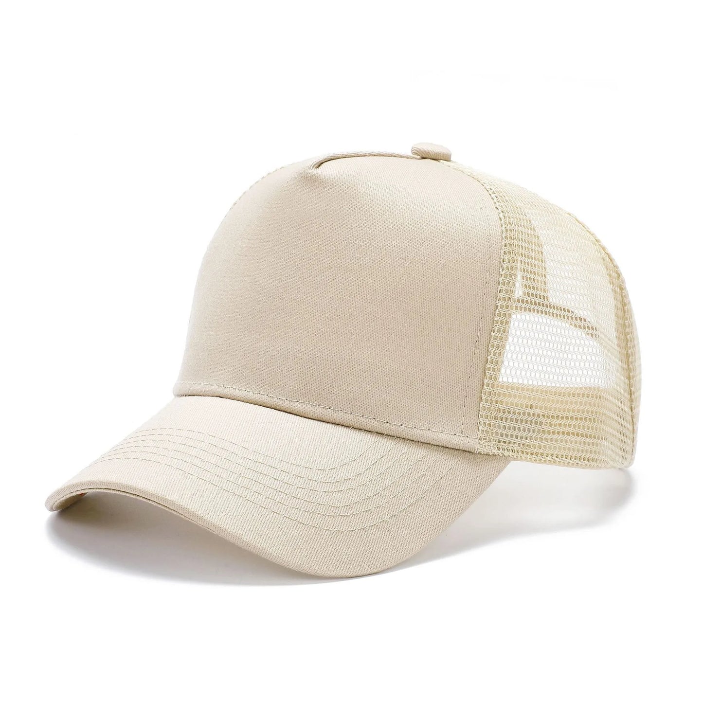 5 Pane Mesh Baseball Cap Adult Hip Hop Curved Snapback Hats