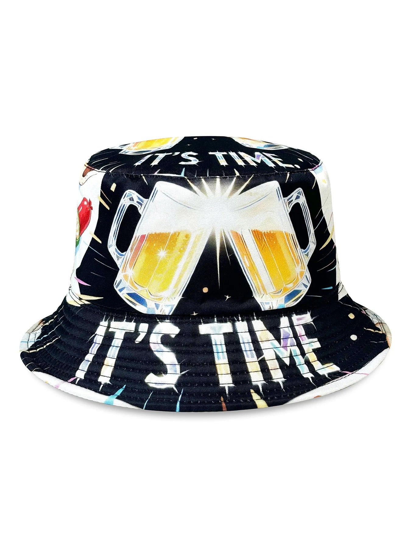 Beer Cheers 3D Graphic Reversible Bucket Hat