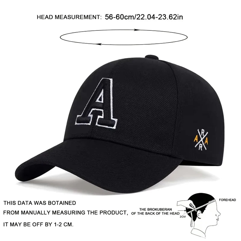 Unisex Letter Embroidery Baseball Cap Sunscreen Hat