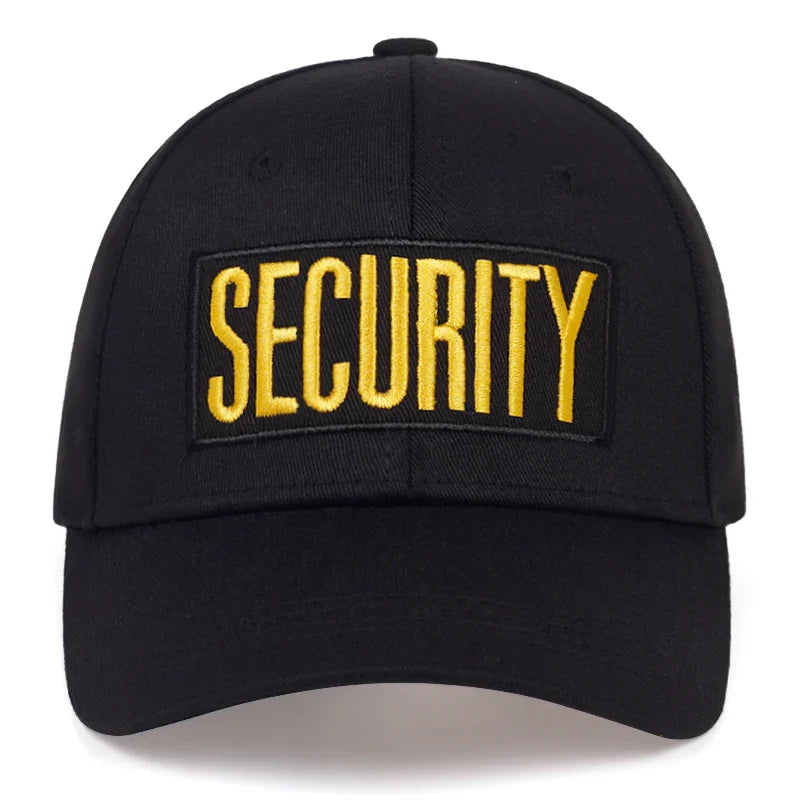 Unisex SECURITY Letter Embroidery Baseball Caps