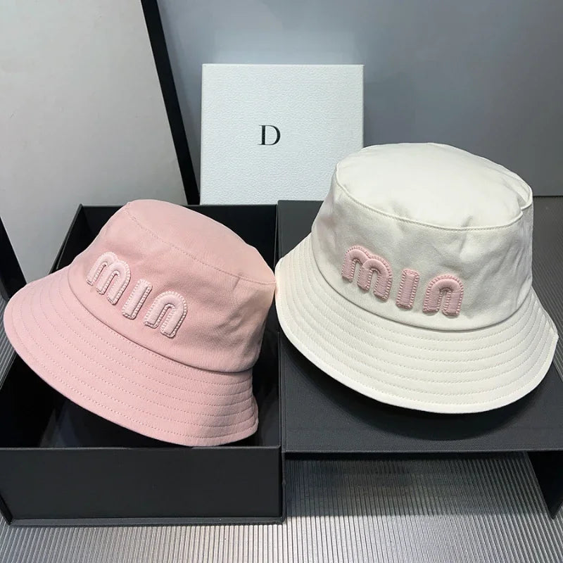 2025 Designer Luxury Fisherman Hat Versatile Women Basin Hat Pink Letter Valentine's Day Bucket Hats