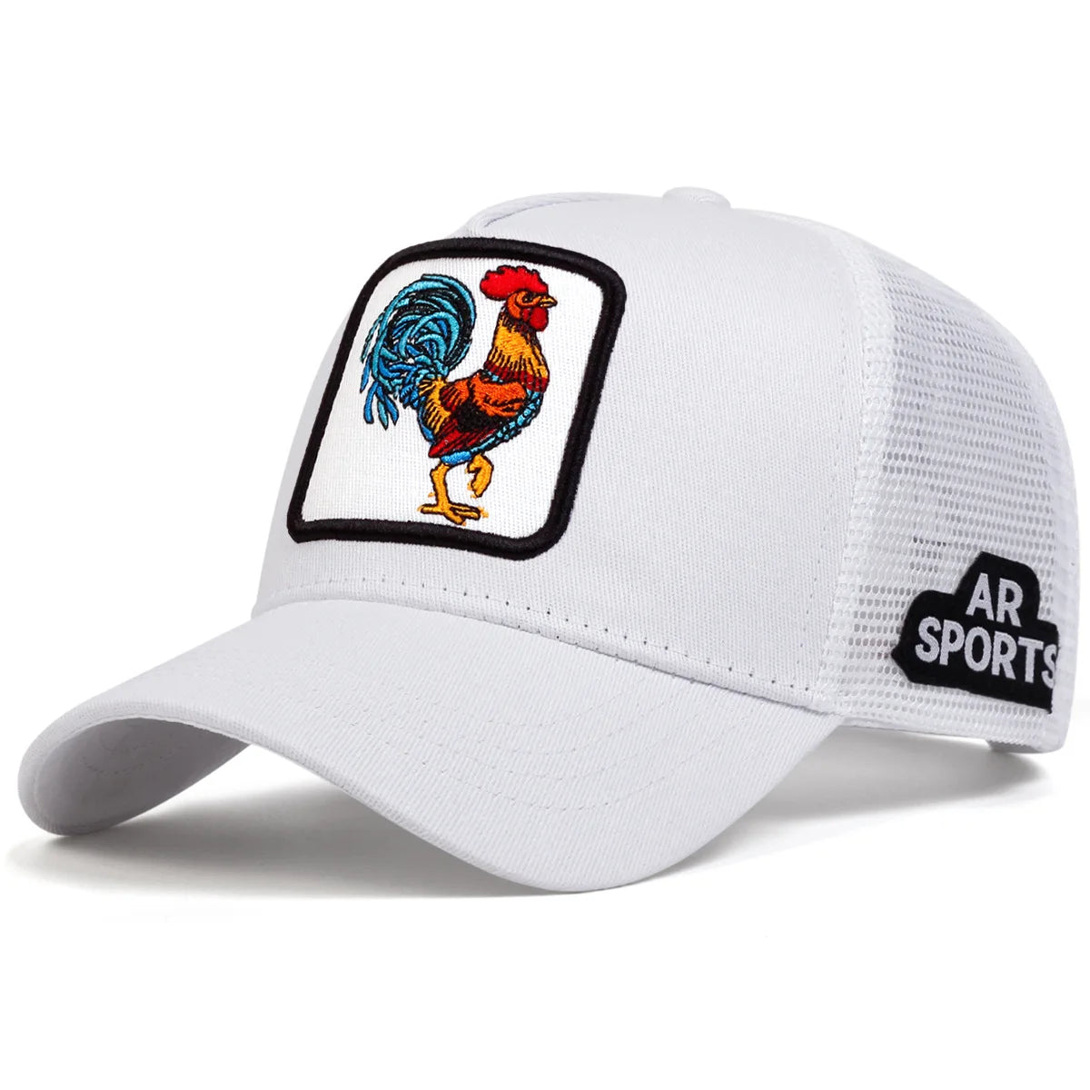 Spring New Animal Embroidery Net Rooster Hat Baseball Hat
