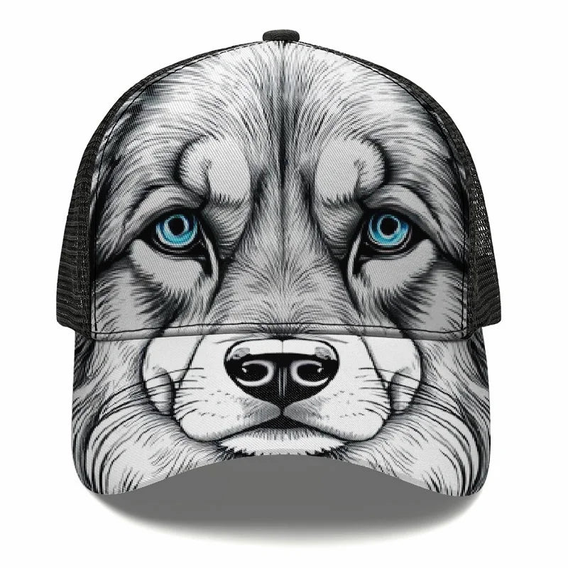 Atlas Mountain Dog Aidi Custom Flat Brim Cap Sun Hat Baseball Hat