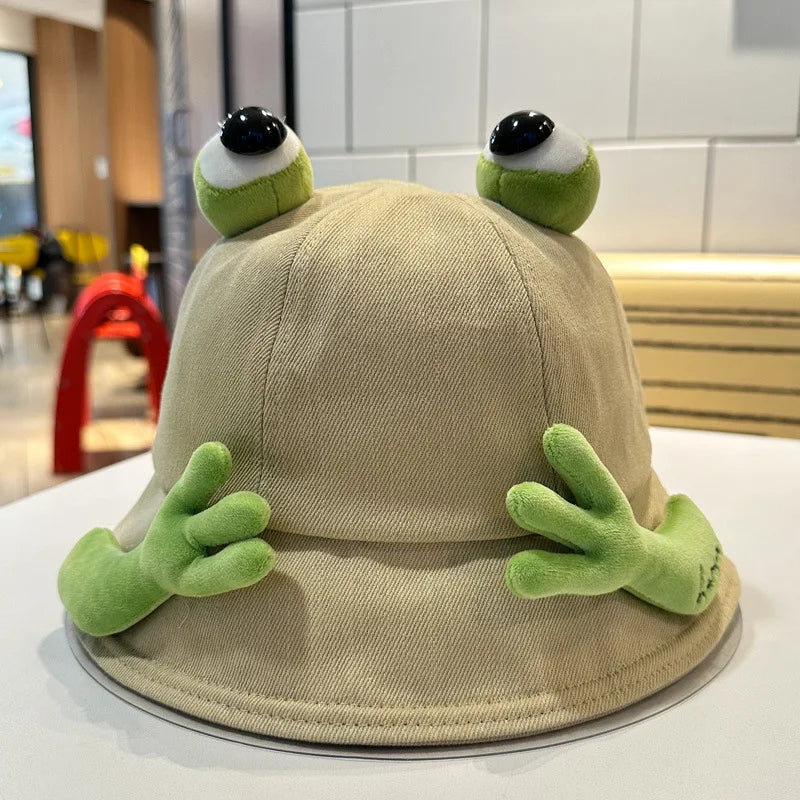 2024 New Cute Big Eyes Frog Bucket Hats