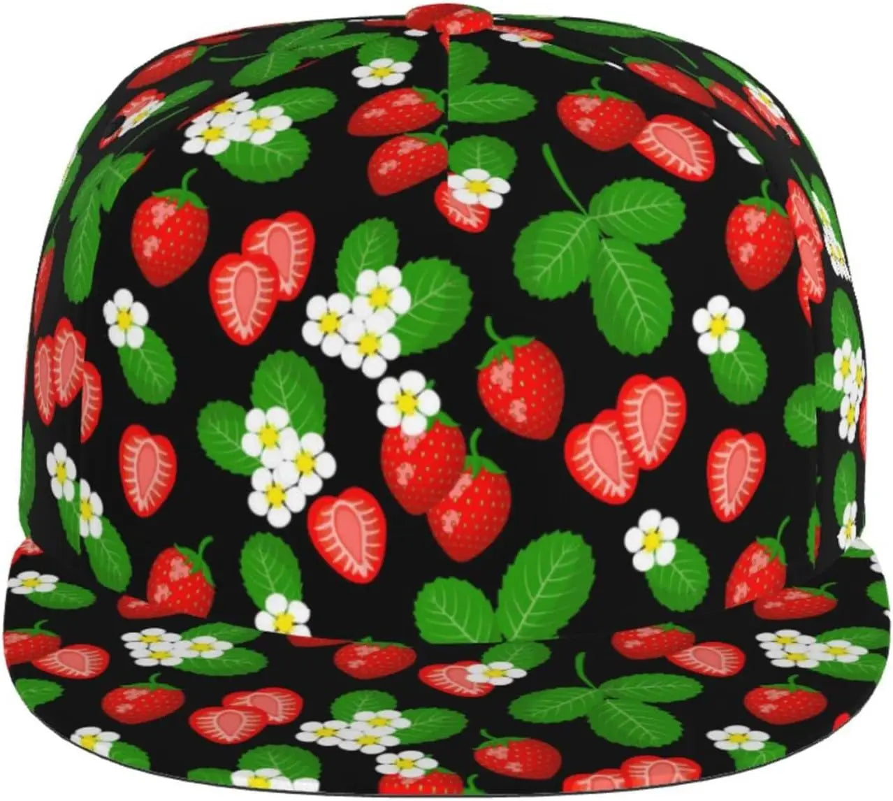 Cute Pink Strawberry Snapback Hat For Women Men