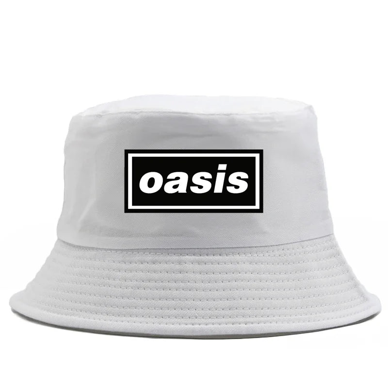 Unisex Oasis Prints Bucket Hats American Heavy Summer Headwear Foldable Outdoor