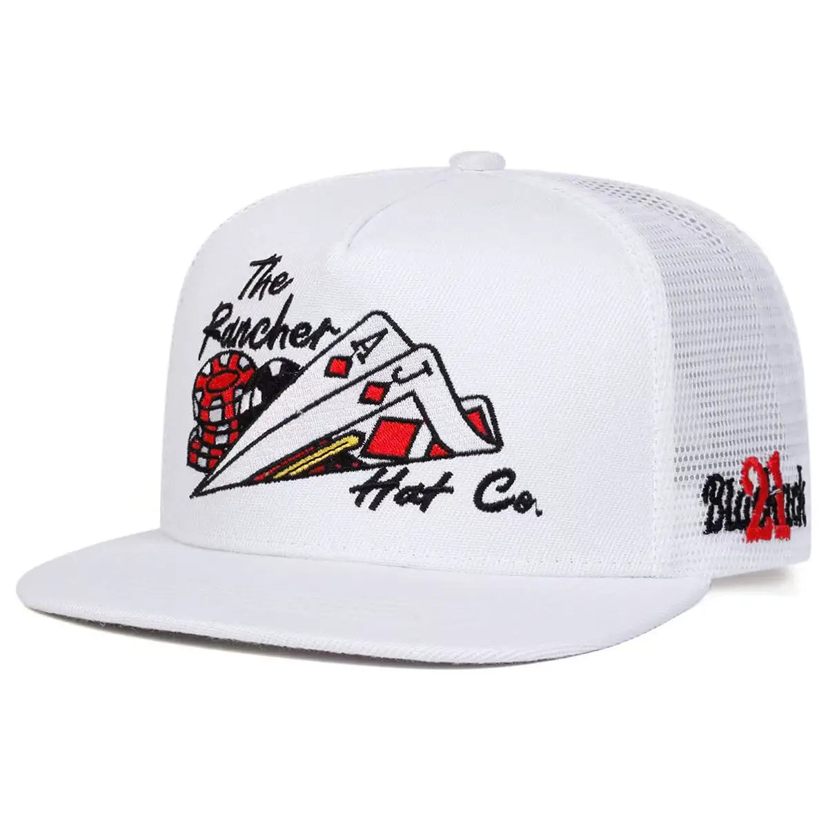 Unisex Poker Embroidery Hip hop Net Hats