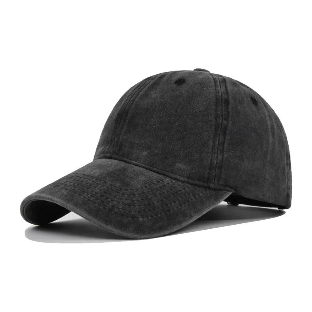 Vintage Washed Distressed Plain Baseball Cap