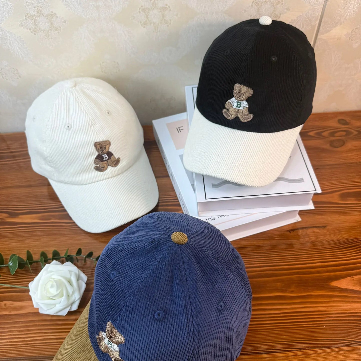 Adorable Teddy Bear Embroidery Baseball Hats Outdoor