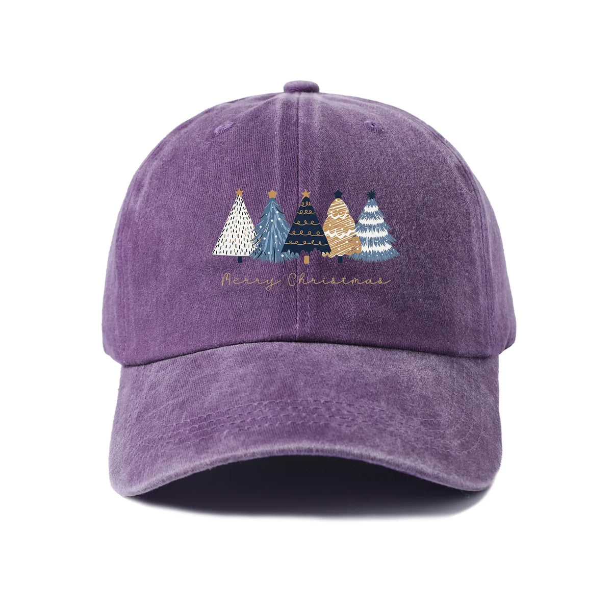 Vintage Washed Baseball Cap with Eee Merry Graphic