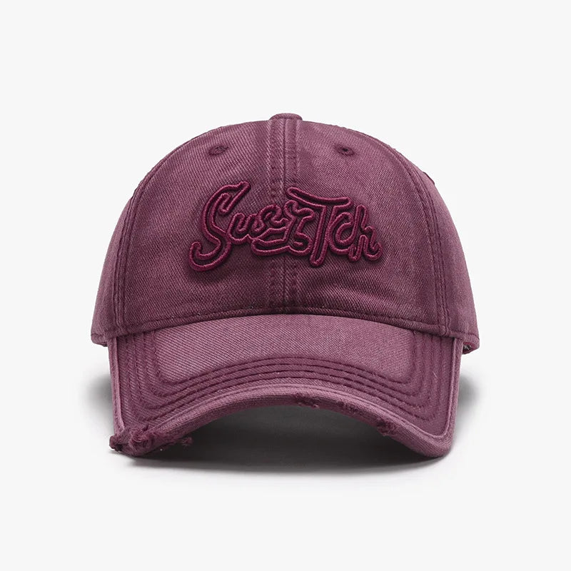 Letter Threedimensional Embroidery Soft Top Hole Circumference Cap Baseball Cap