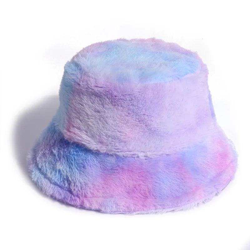 Winter Bucket Hat Women's Fashion Leopard Panama Warm Hat For Women