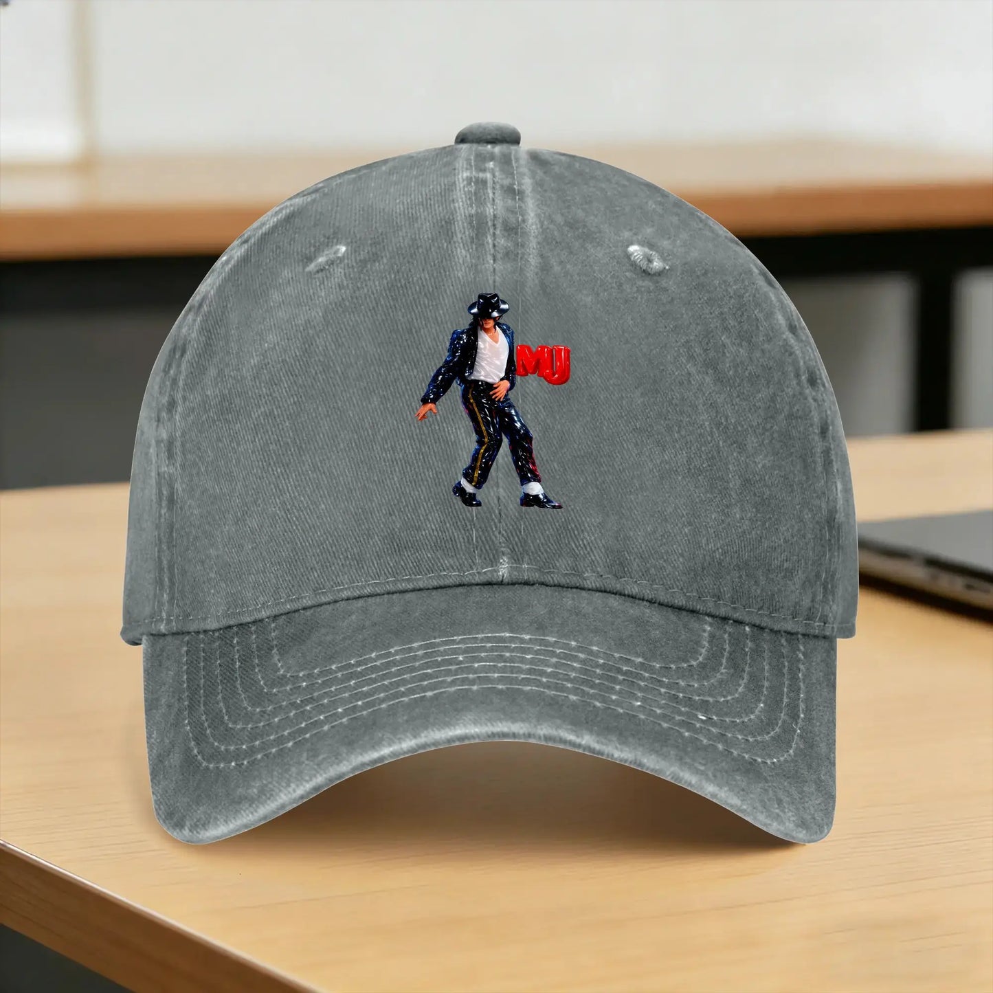 King of Pop M-Michael J-Jackson MJ Washed Baseball Cap