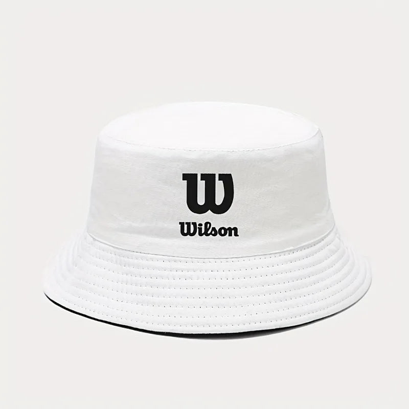 Wilson Logo Printed Bucket Hat Foldable Fisherman Cap For Men Women