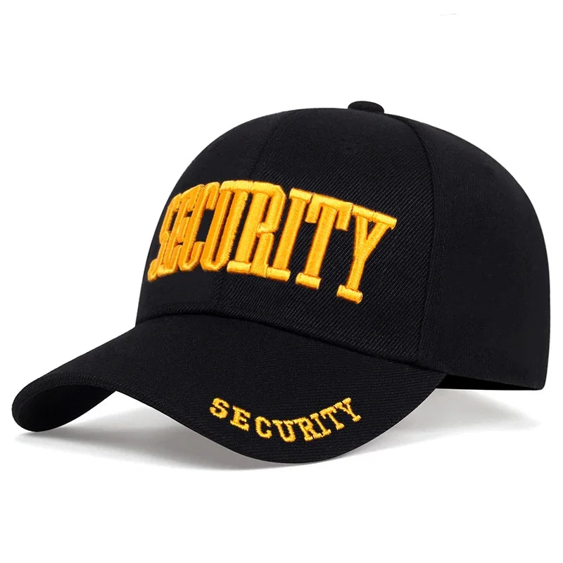 Unisex SECURITY Letter Embroidery Baseball Caps