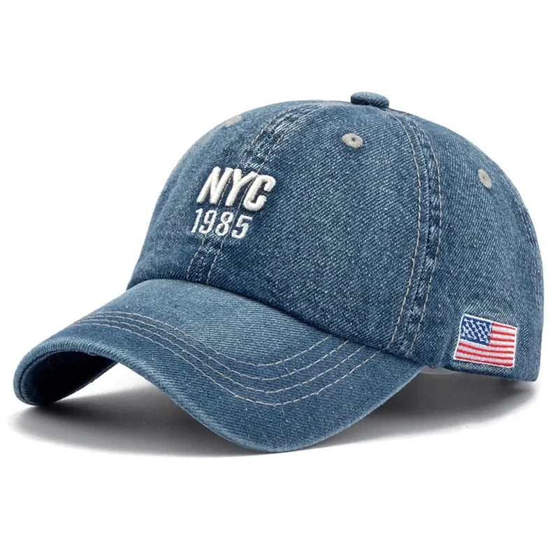 Unisex Light Board Denim Washed Baseball
