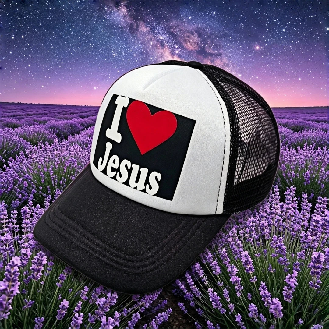 Christian "I ❤️ Jesus" Casual Cap Adjustable Mesh Baseball Cap