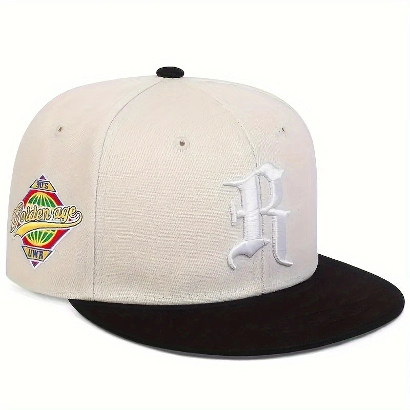 Casual Hip-Hop Punk Letter Embroidered Flat-Brimmed Snapback Cap