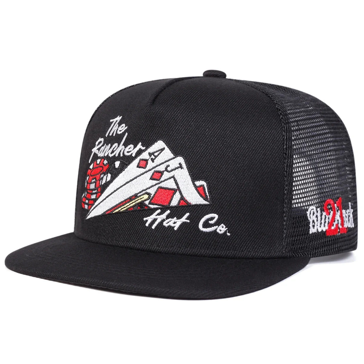 Unisex Poker Embroidery Hip hop Net Hats