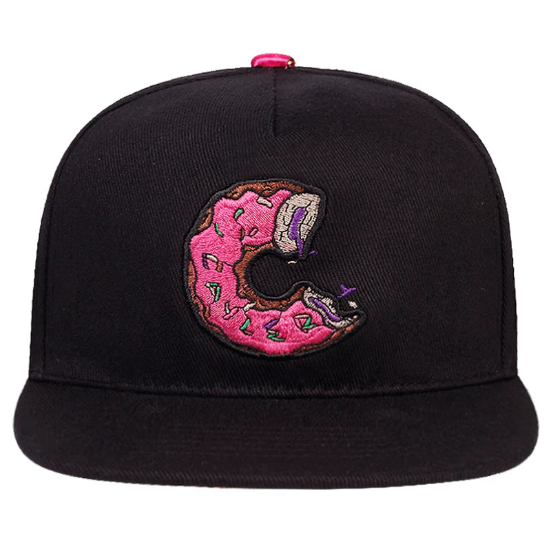 Unisex Doughnut Embroidery Hip-Hop Hats Snapback Caps Baseball Caps