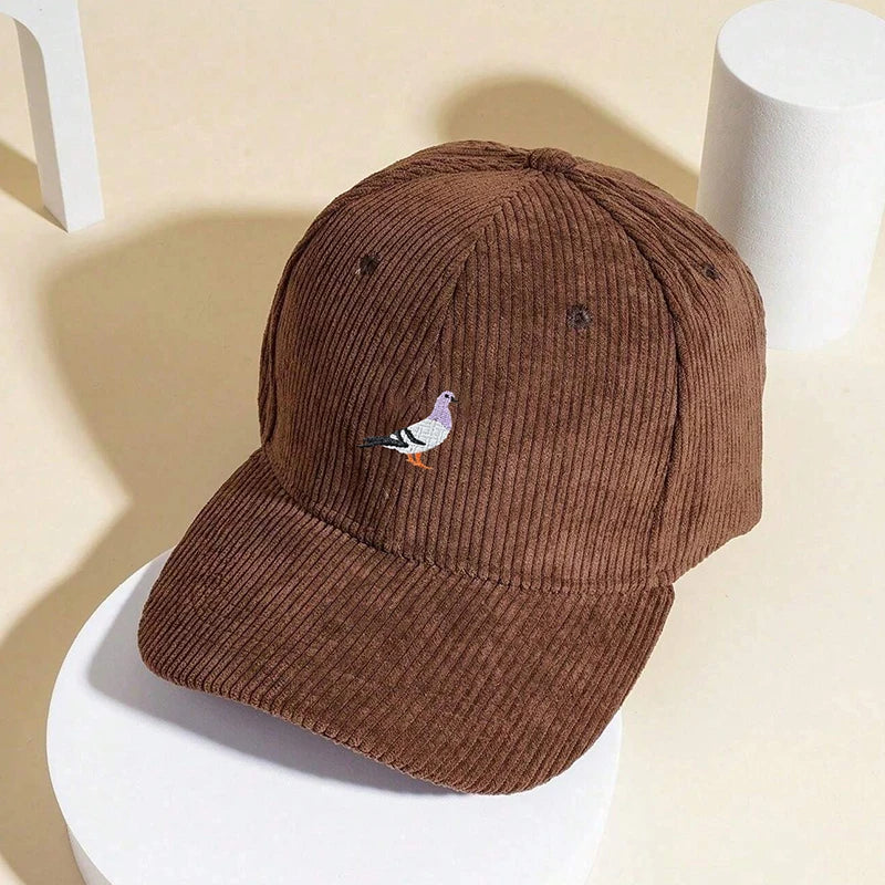 Baseball Cap Suitable For All Seasons, Pigeon Embroidery Pattern, Men's And Women's Daily Casual Fashion