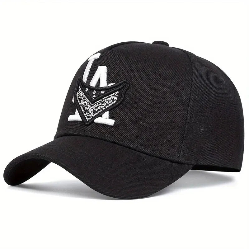 Unisex LA Mask Letter Embroidery Hip-hop Hats Baseball Caps Sunscreen Hat