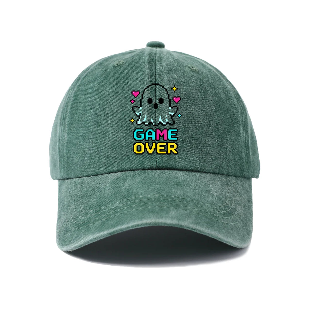 Game Over Black Cat Graphic Baseball Cap