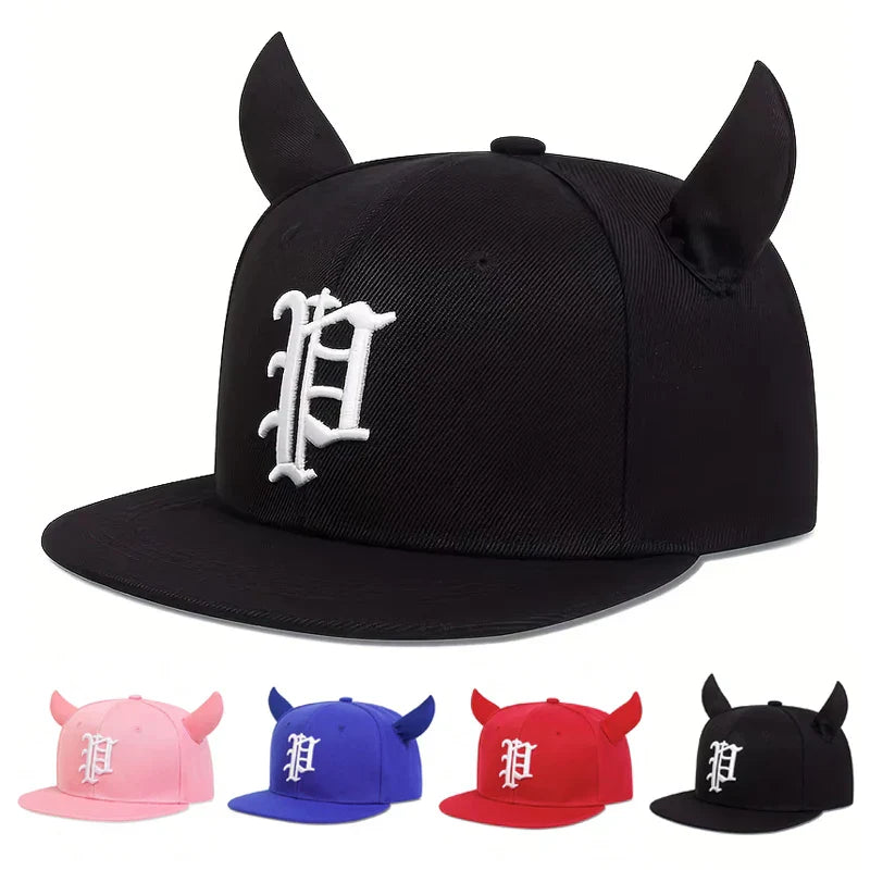 Unisex P Letter Embroidery Hip-hop Hats