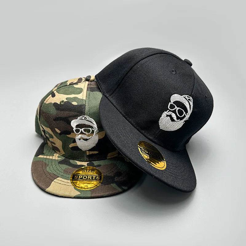 1PC Unisex Uncle Beard Embroidery Hip-hop Hats
