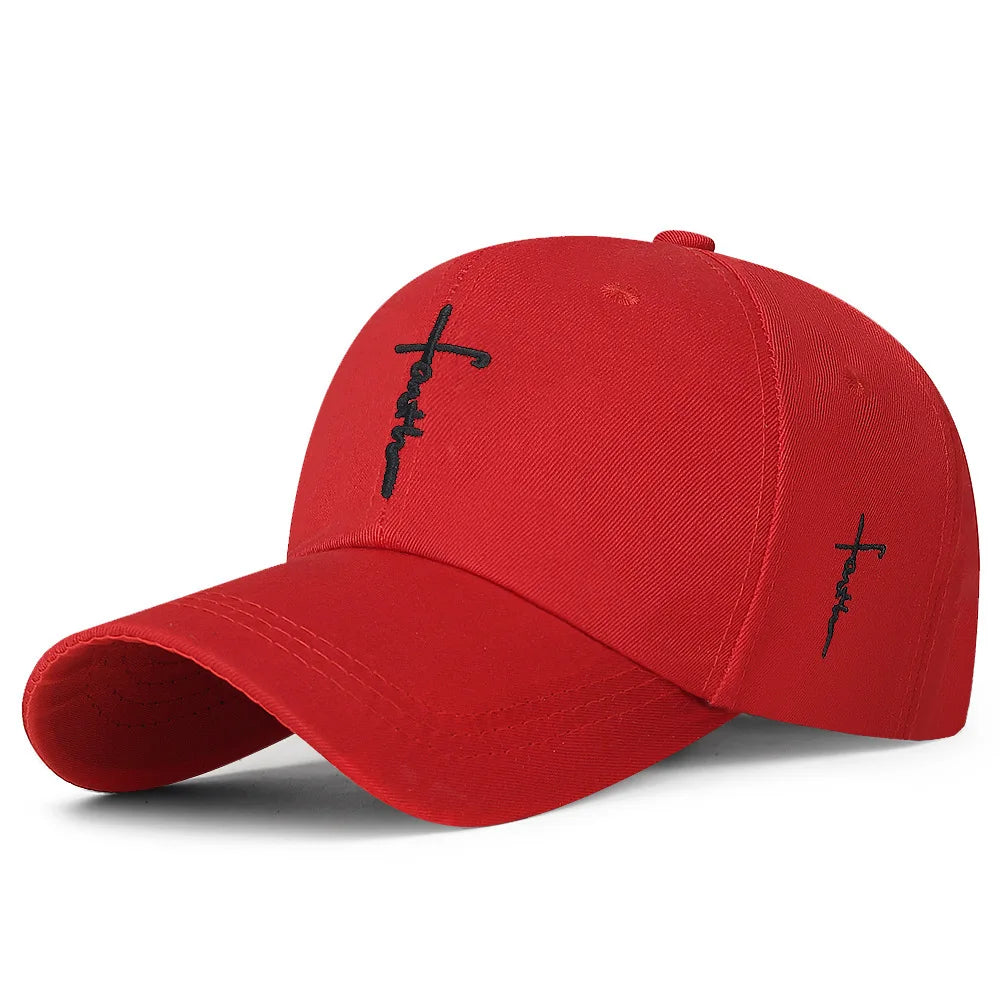 Embroidered English Cross Casual Baseball Cap