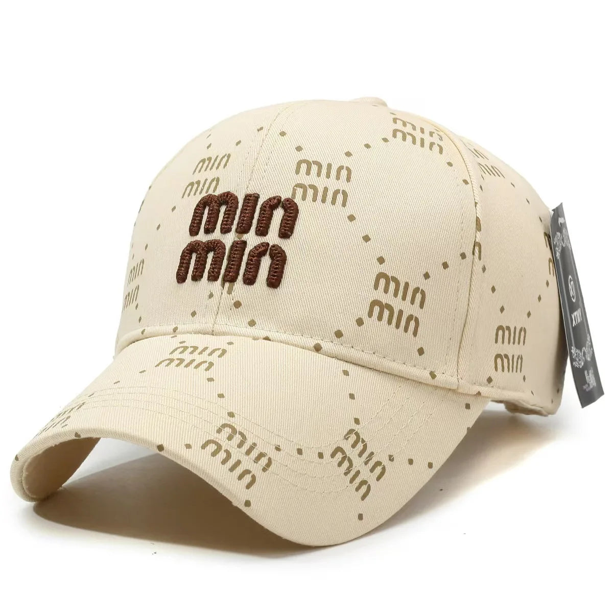 A Red Full-Lettered Baseball Cap With An Embroidered Texture