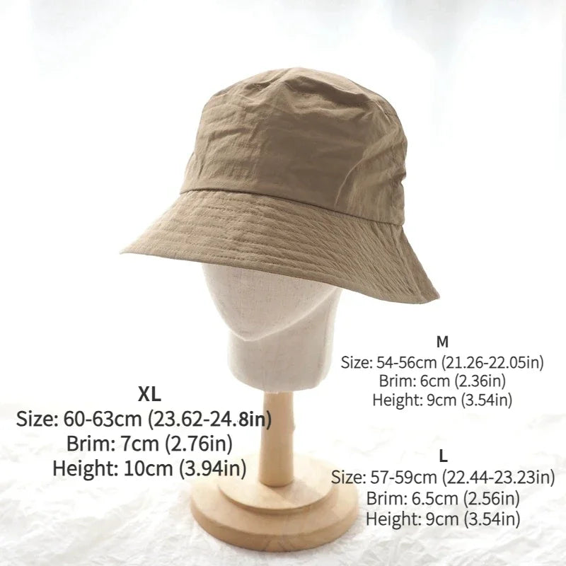 Waterproof Large Size XL62cm Sun Hat Men Women's Sunscreen UV Protection Bucket Hat