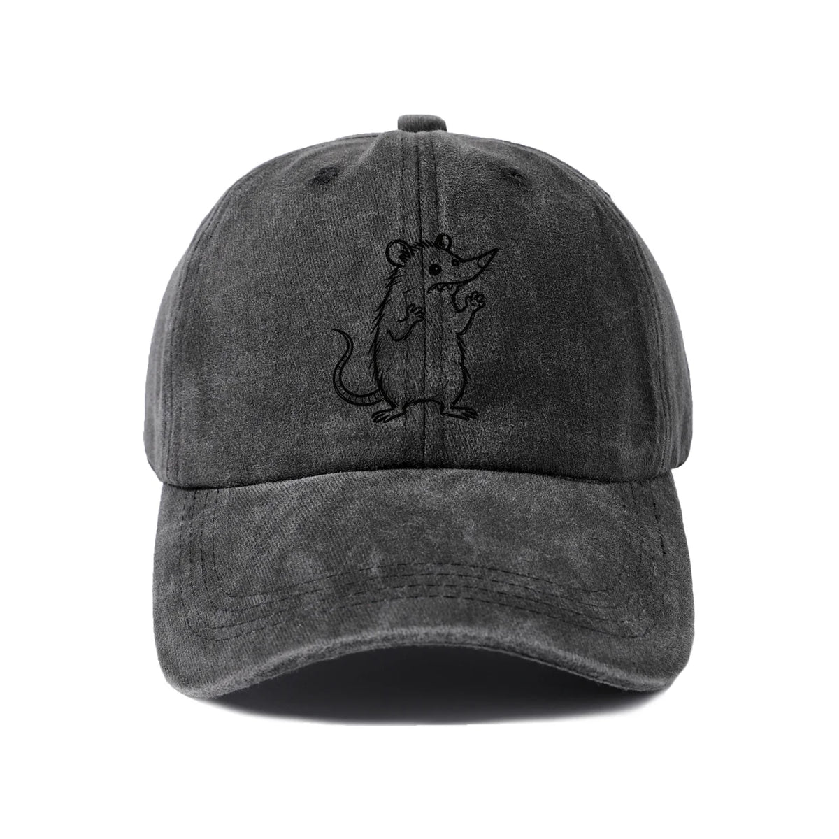 Playful Cat Line Art Graphic Baseball Cap