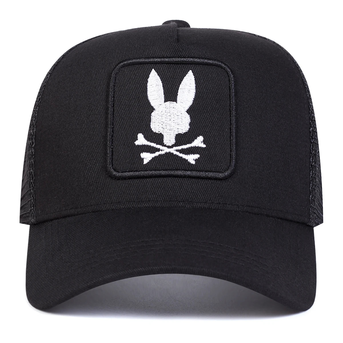 Unisex Rabbit Head Embroidery Baseball Net Caps