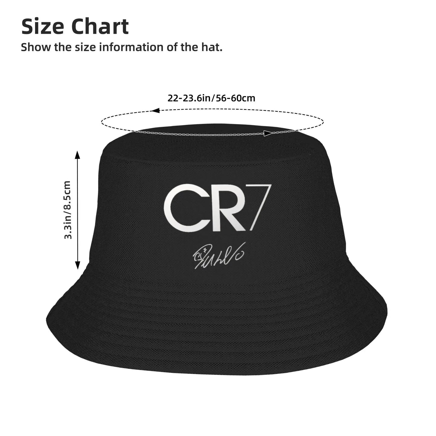 Woman Bucket Hats CR7 Football Soccer Ronaldos