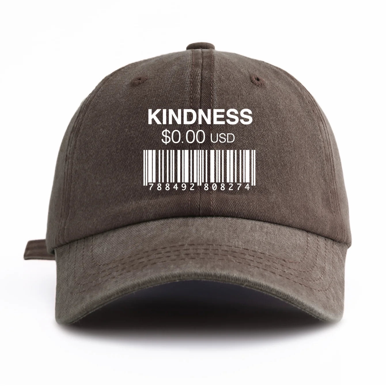 KINDNESS Print Washed Baseball Cap For Adults