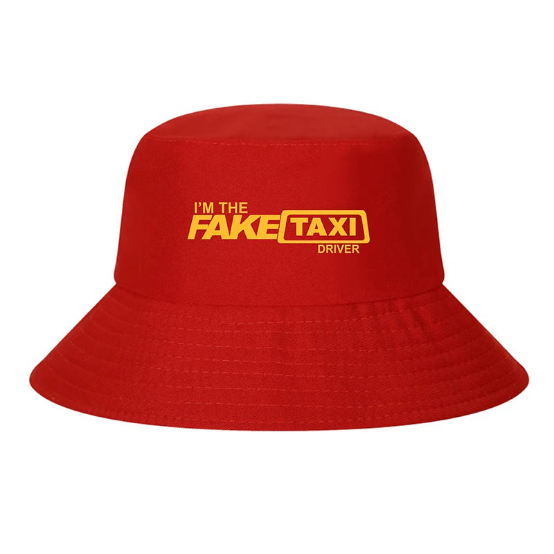 Fake Taxi Bucket Hats Cool Fake Taxi Driver Caps Men Sports Bob Bucket Hat Unisex
