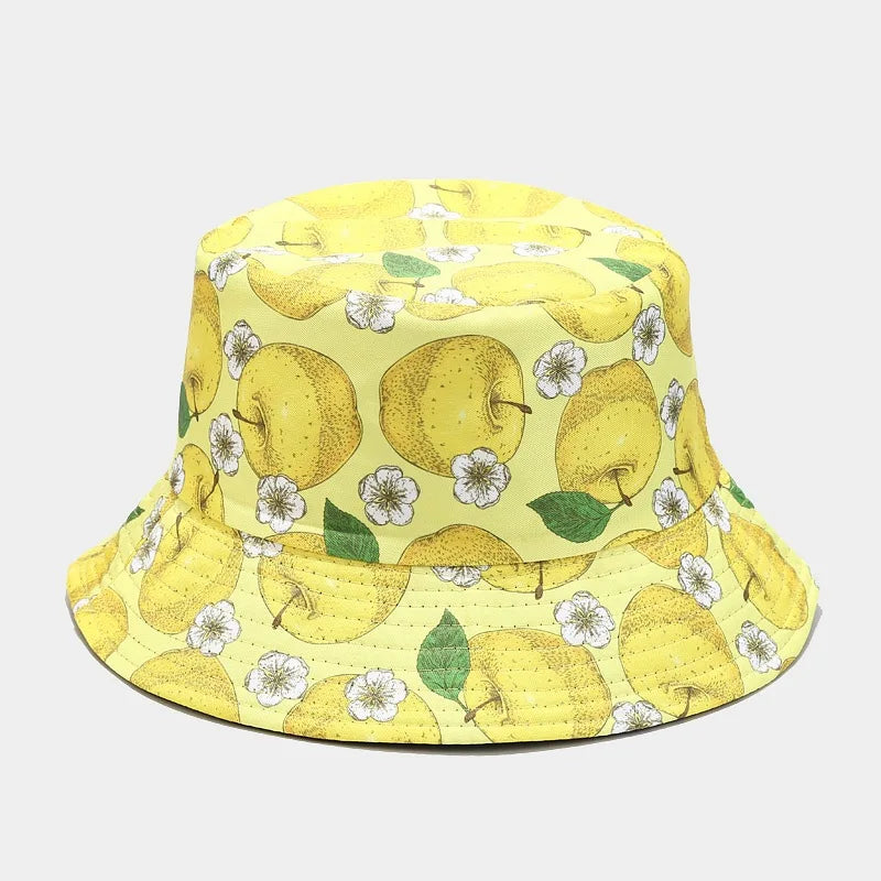 2022 18 Style Cotton Fruit Pattern Print Bucket Hat Fisherman Hat For Men And Women