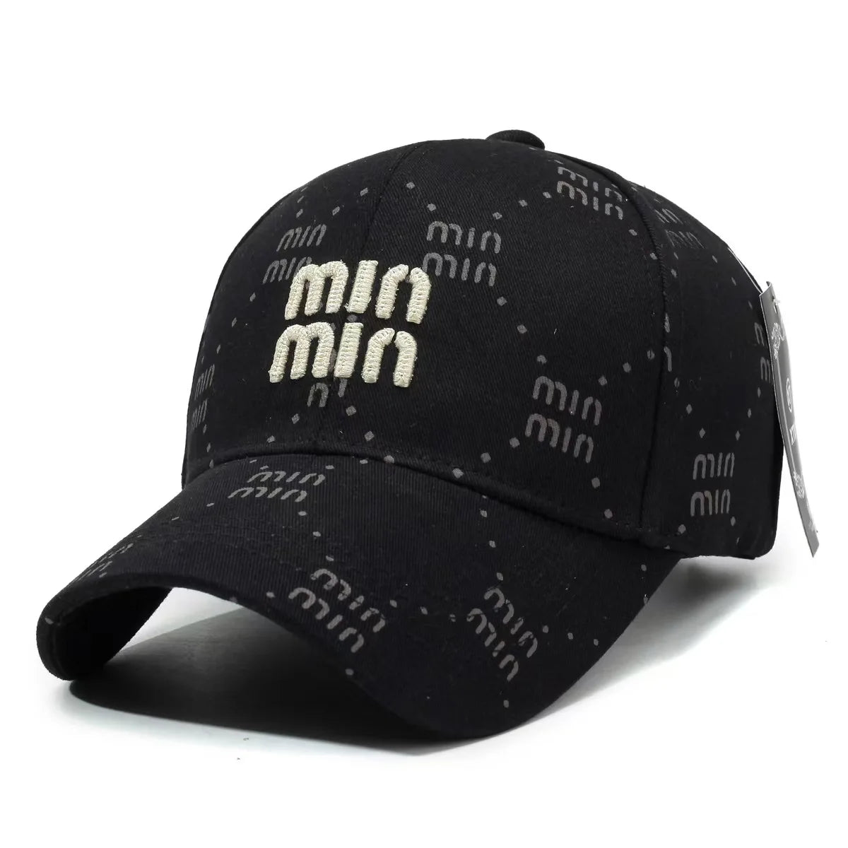 A Red Full-Lettered Baseball Cap With An Embroidered Texture