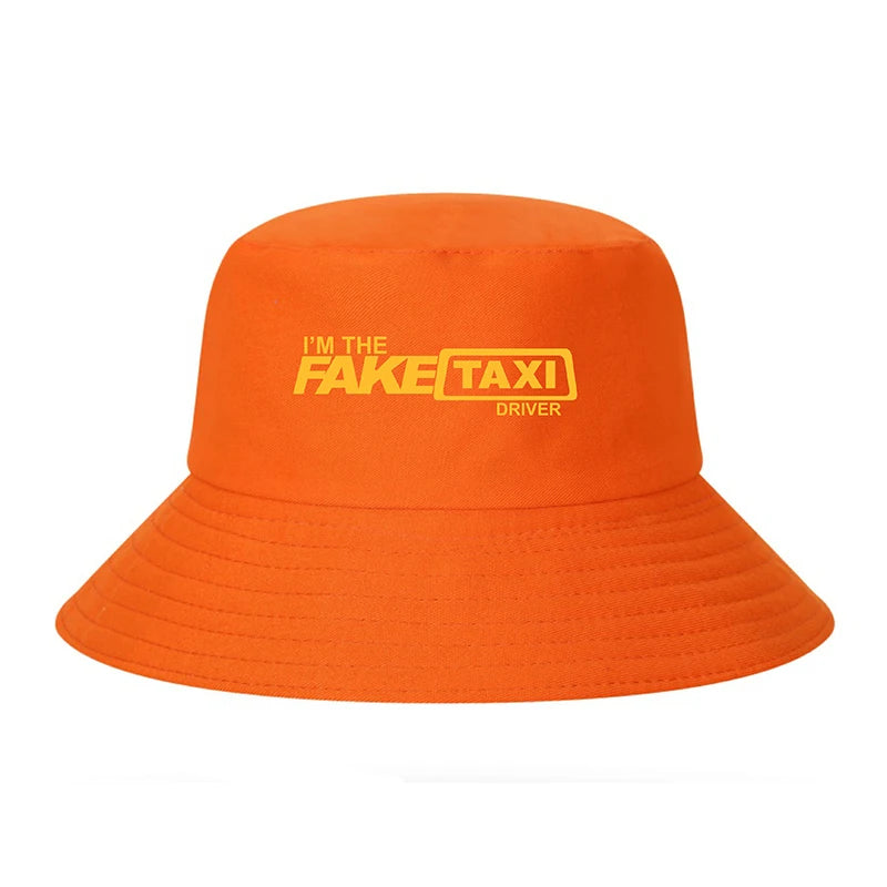 Fake Taxi Bucket Hats Cool Fake Taxi Driver Caps Men Sports Bob Bucket Hat Unisex