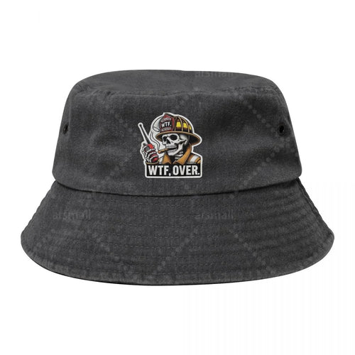 WTF,Over Unisex Cotton Bucket Hats Adjustable Outdoor Sun Hat For Beach Travel