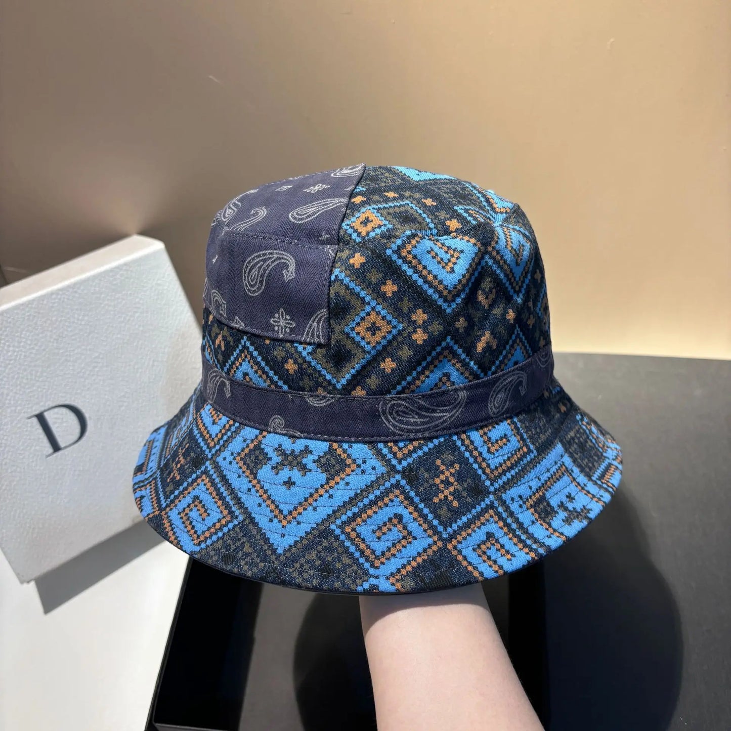 Colorful Patchwork New Bucket Cap